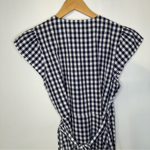 Draper James Gingham Wrap Dress - Navy and White size 8 - Picture 8 of 10